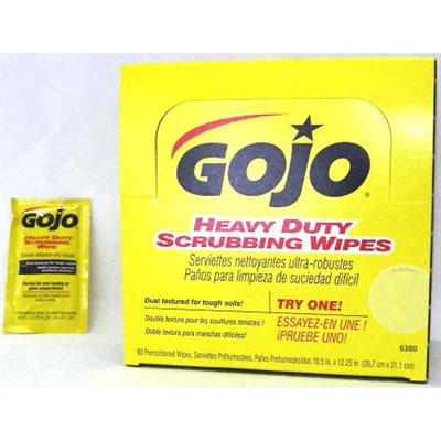 Gojo Hand Scrubbing Wipes, 80 wipes Box, 04