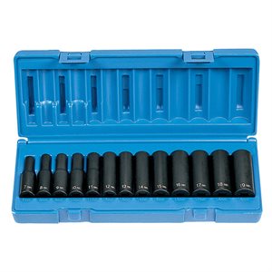 3/8 13PC METRIC DEEP SET 12 PT