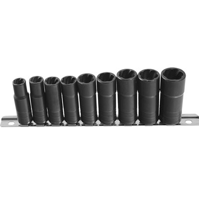3/8DR 9PC TWIST SKT SET - RAIL