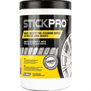 STICKPRO PRE-CLEANING WIPES FOR ADHESIVE WHEEL WEIGHTS