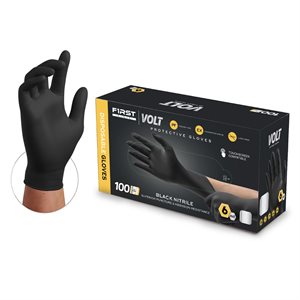 6 MIL VOLT BLK NITRILE GLOVE XL