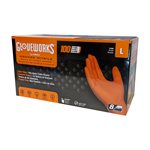 ORANGE NITRILE GLOVE-100/BX-L