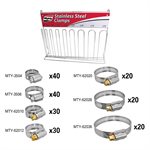 HOSE CLAMP RACK ASST - 200 PCS